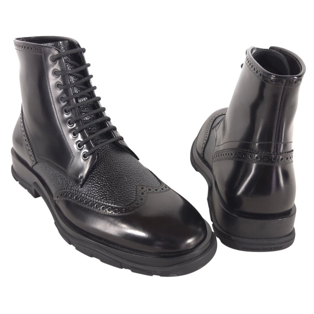 Alexander McQueen Hybrid Brogue Lace Up Boots US 9 EU 42 Mens Black $990